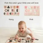 shapes numbers wooden montessori name puzzle choose color