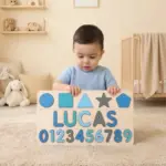 simple wooden montessori name puzzle