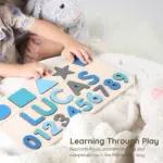 simple wooden montessori name puzzle learning through play