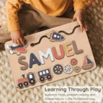 travel adventure wooden montessori busy board learning through play