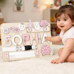 veggie garden wooden montessori busy board