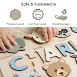 wild-animals-wooden-montessori-name-puzzle-safe-sustainable wild animals wooden montessori name puzzle safe sustainable