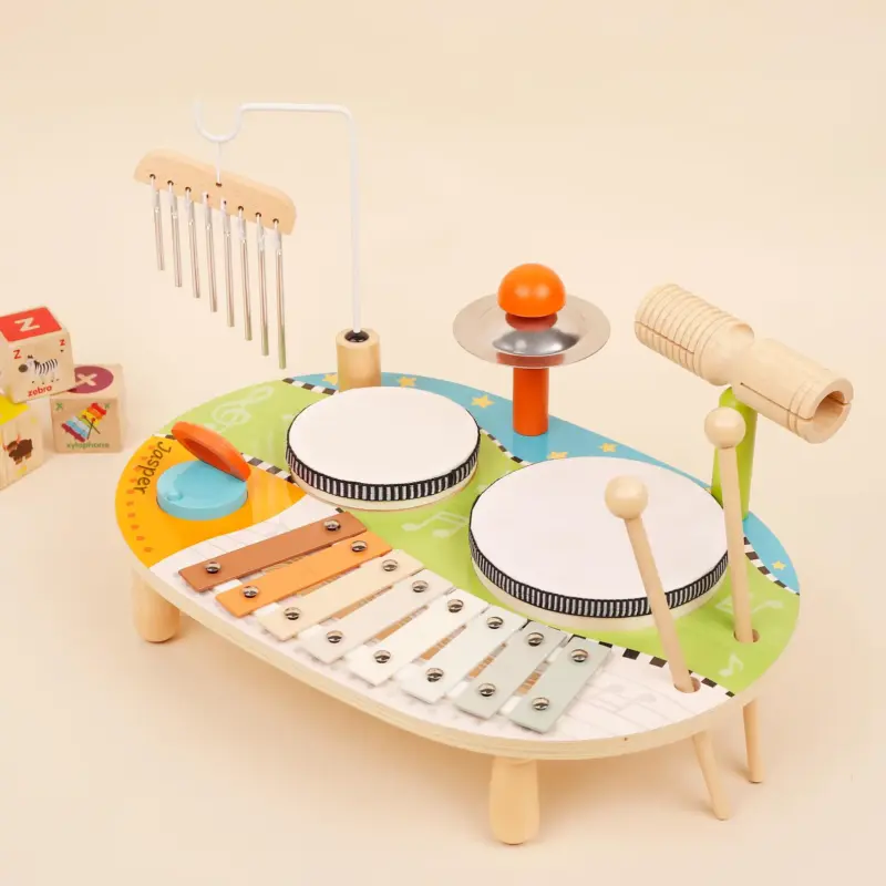 wooden-montessori-drum-set wooden montessori drum set