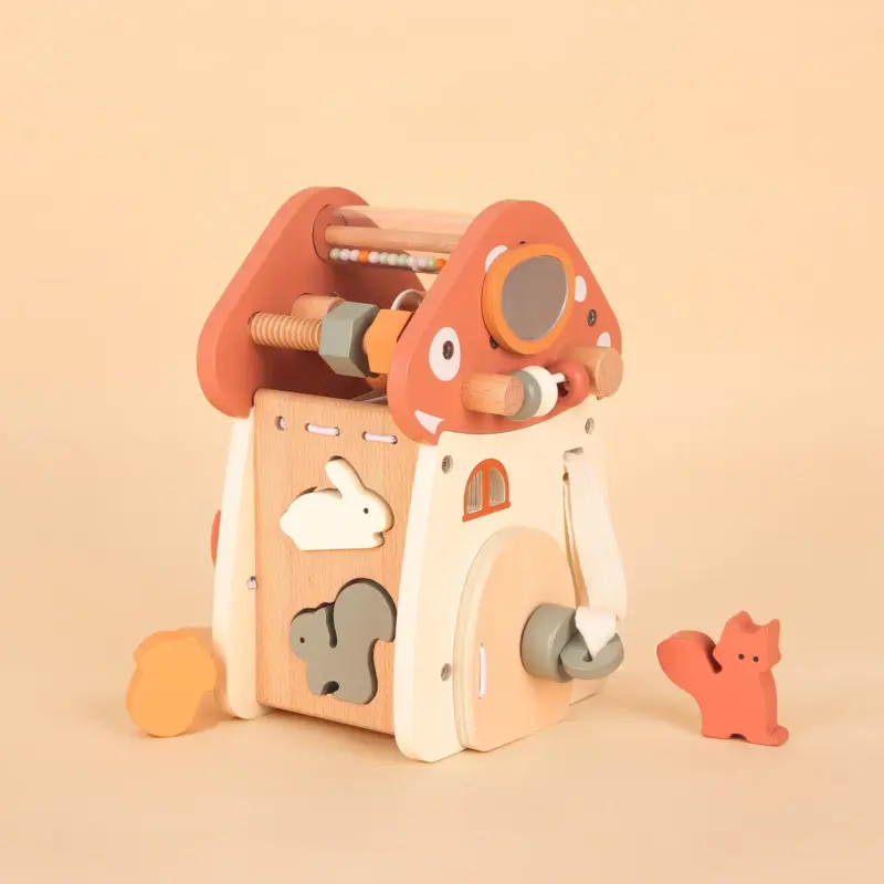 wooden montessori mushroom toy 2
