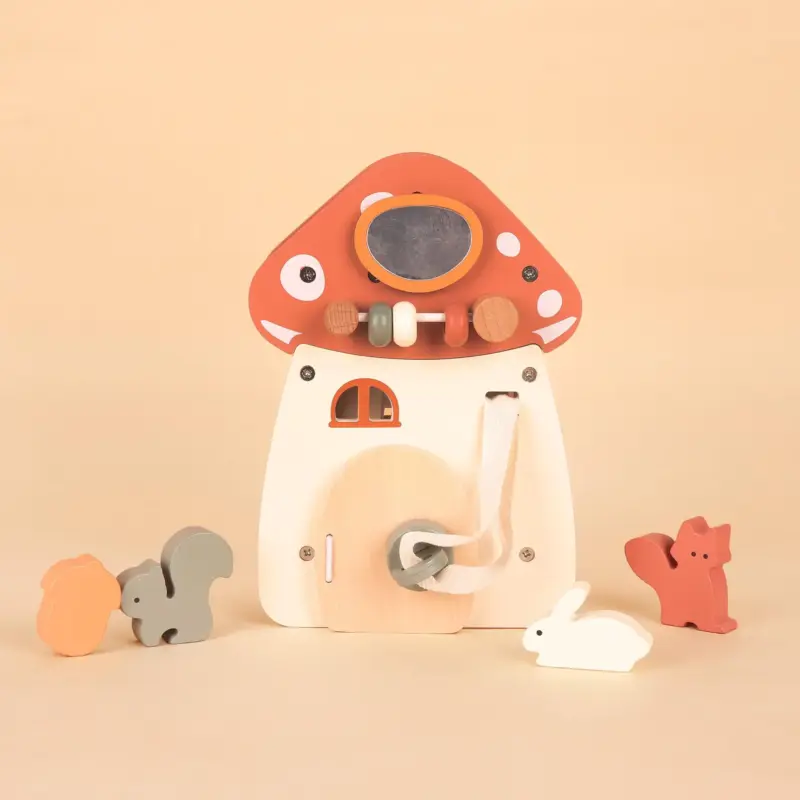 wooden montessori mushroom toy 5