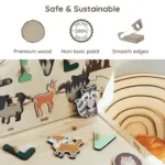 woodland wooden montessori name puzzle safe sustainable