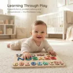 zoo animals wooden montessori name puzzle learning through play