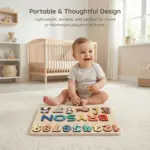 zoo animals wooden montessori name puzzle portable thoughtful design