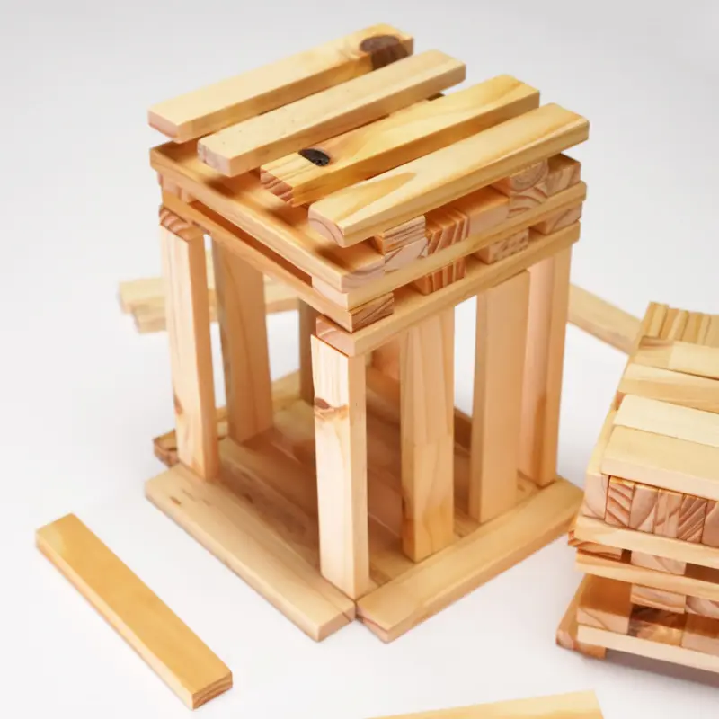 100 creative wooden building blocks 2