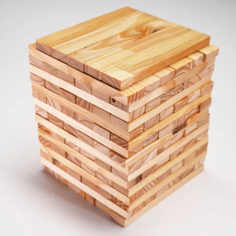 100 creative wooden building blocks