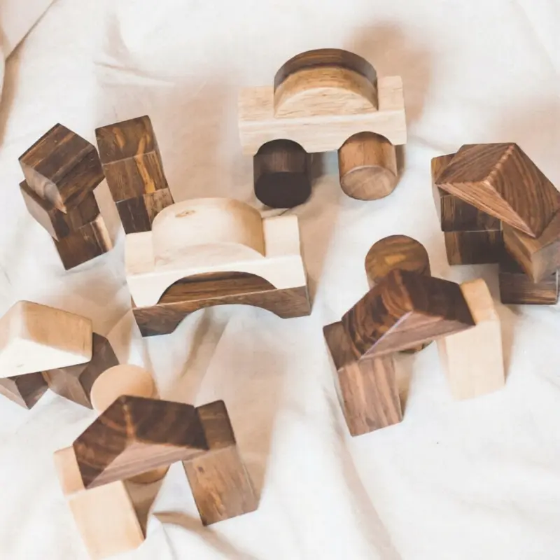 29 piece wooden building block set 2