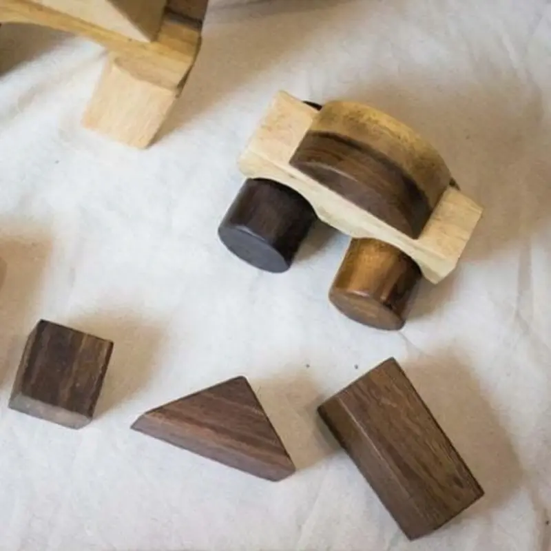 29 piece wooden building block set 3