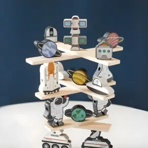 astronaut wooden stacking toy