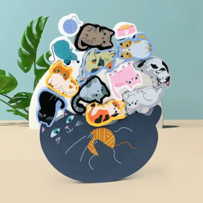 cat balance stacking toy