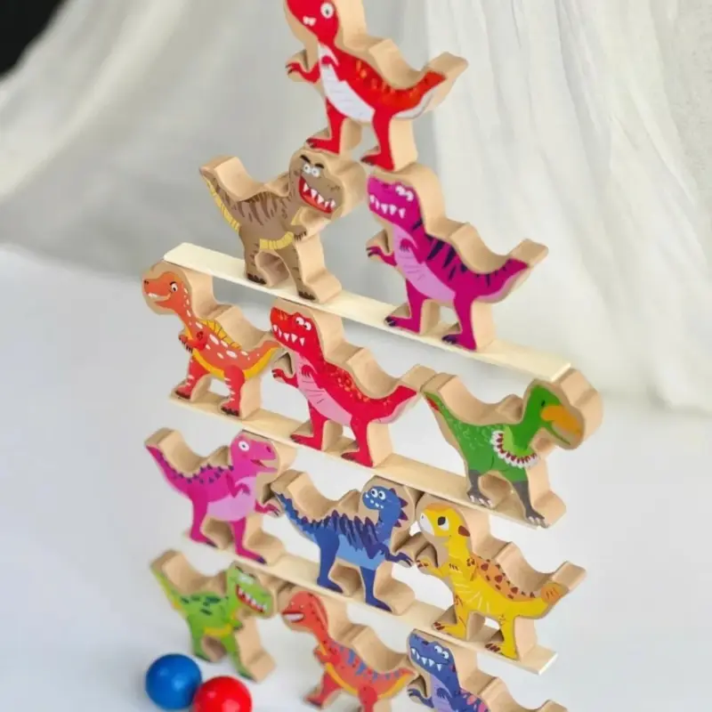 dinosaur balance stacking toy 3
