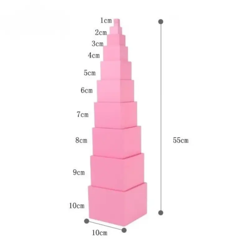 pink tower size