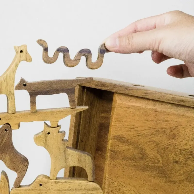 wooden animal balancing set 6