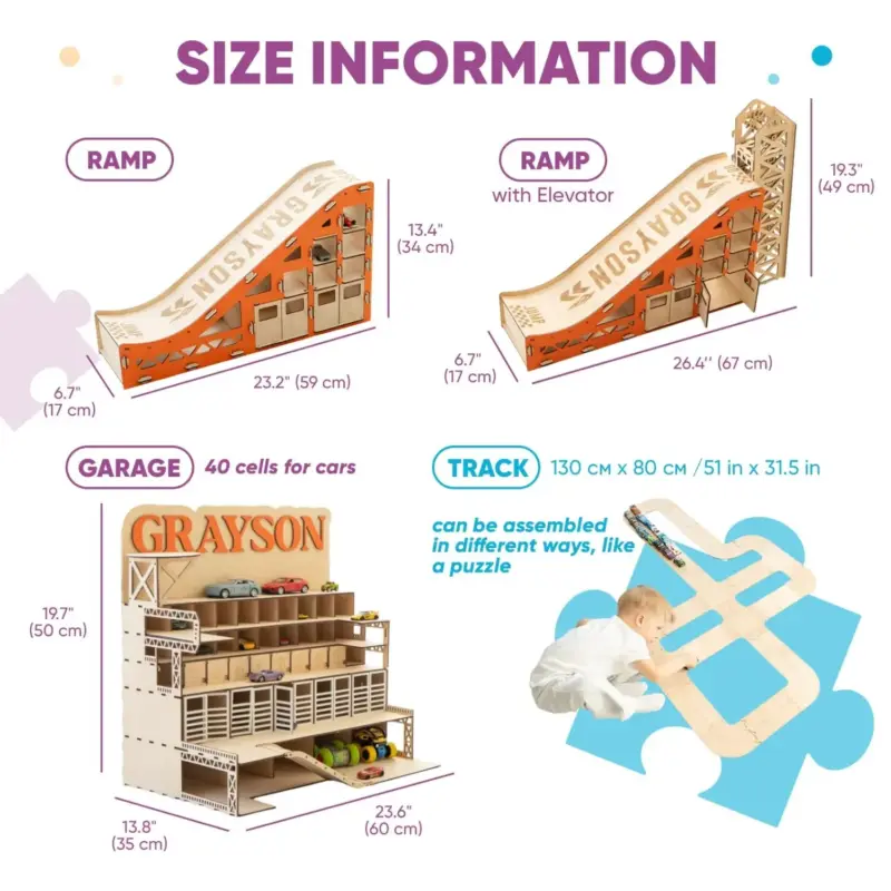 wooden car garage with ramp 6