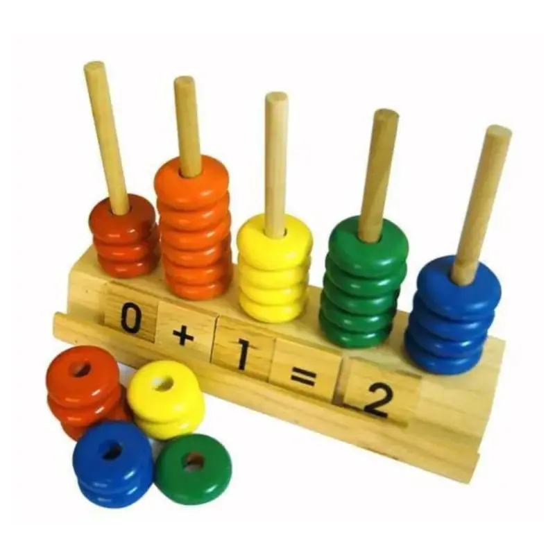 wooden counting rings math toy 2