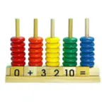 wooden counting rings math toy 3