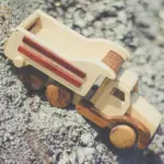 wooden dump truck toy