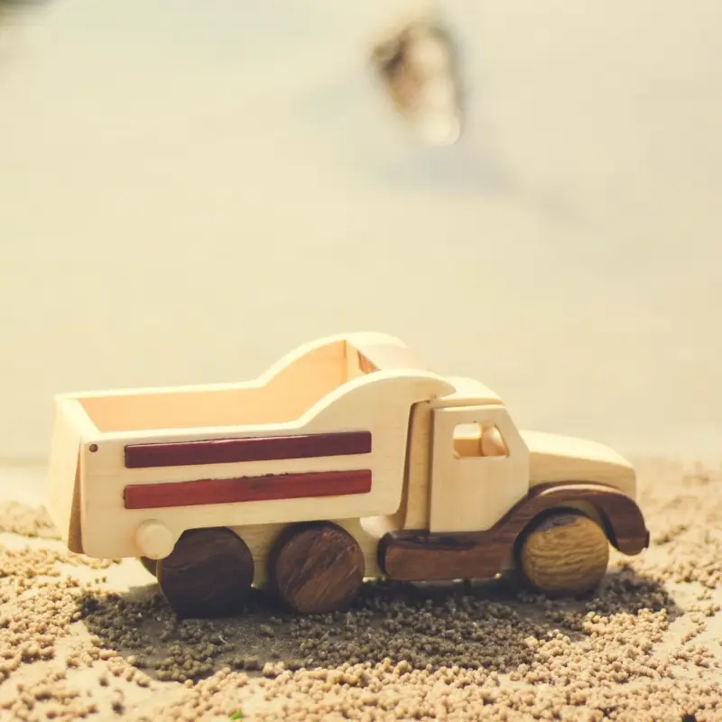 wooden dump truck toy 3