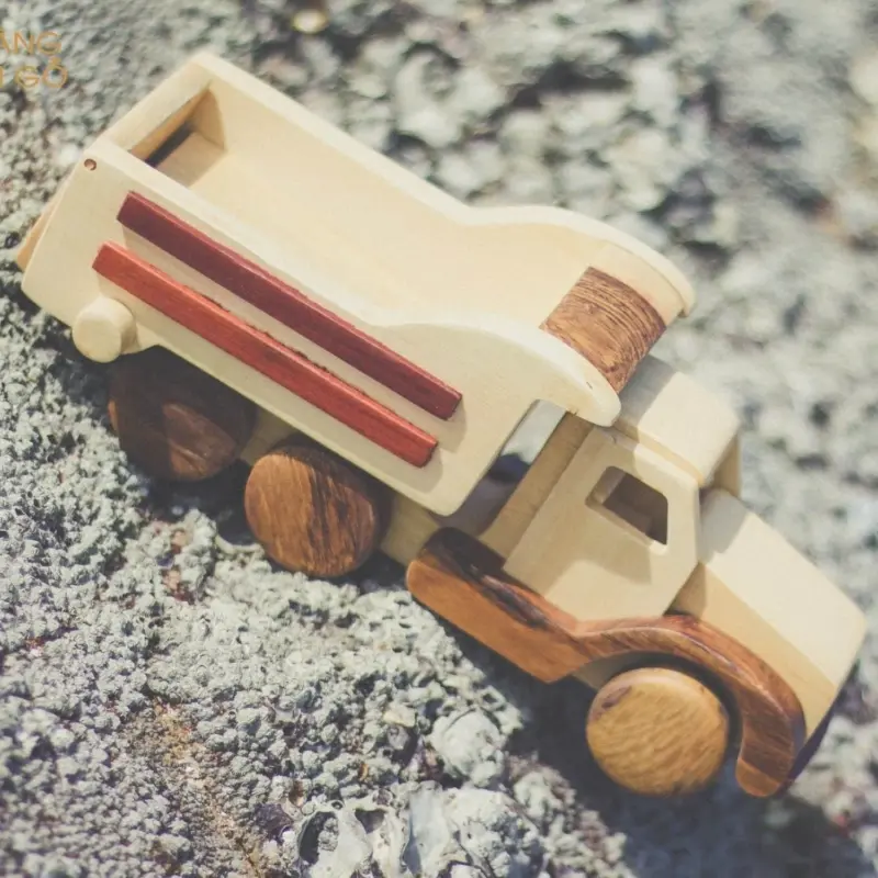 wooden dump truck toy