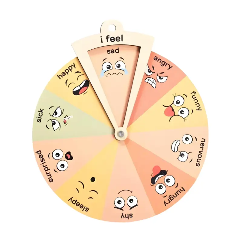 wooden emotion wheel for kids