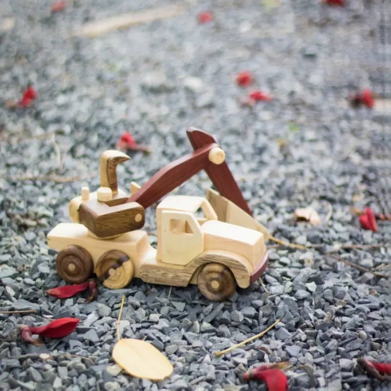 wooden excavator toy 2