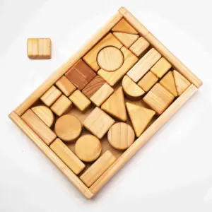 wooden geometric block toys