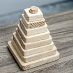 wooden pyramid building blocks toys 3