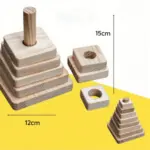 wooden pyramid building blocks toys 5