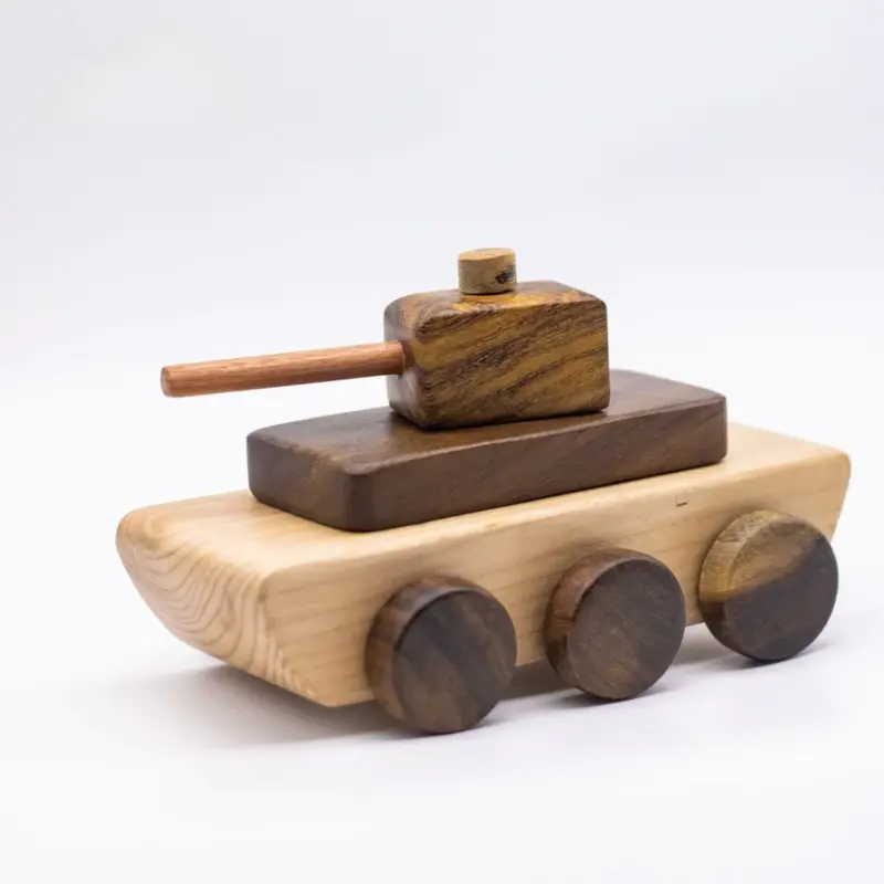 wooden tank toy