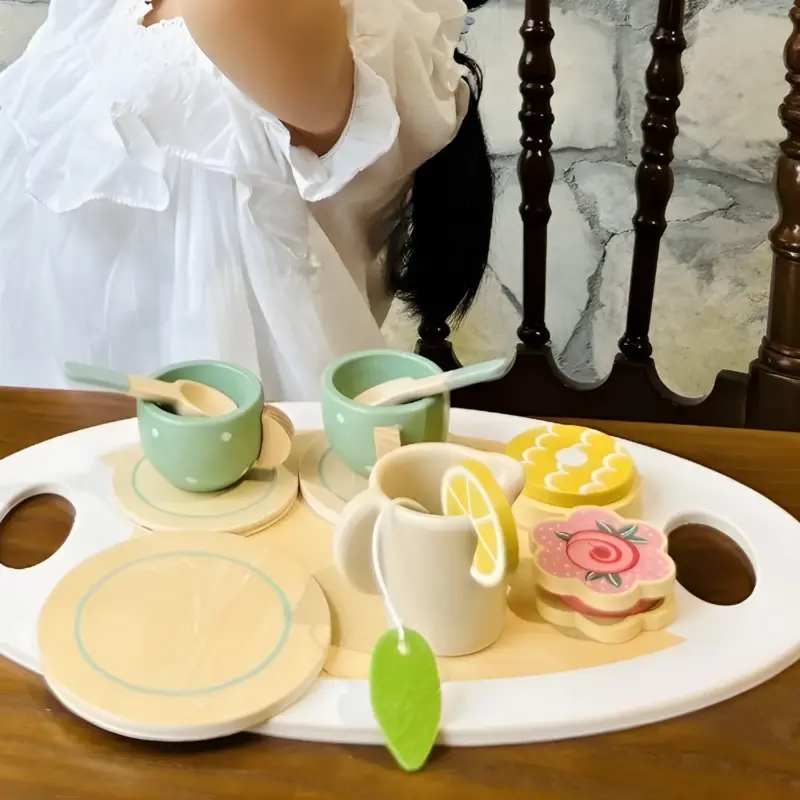 wooden tea party toy set 3