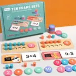 wooden ten frame math set