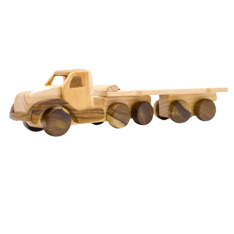 wooden tractor truck toy