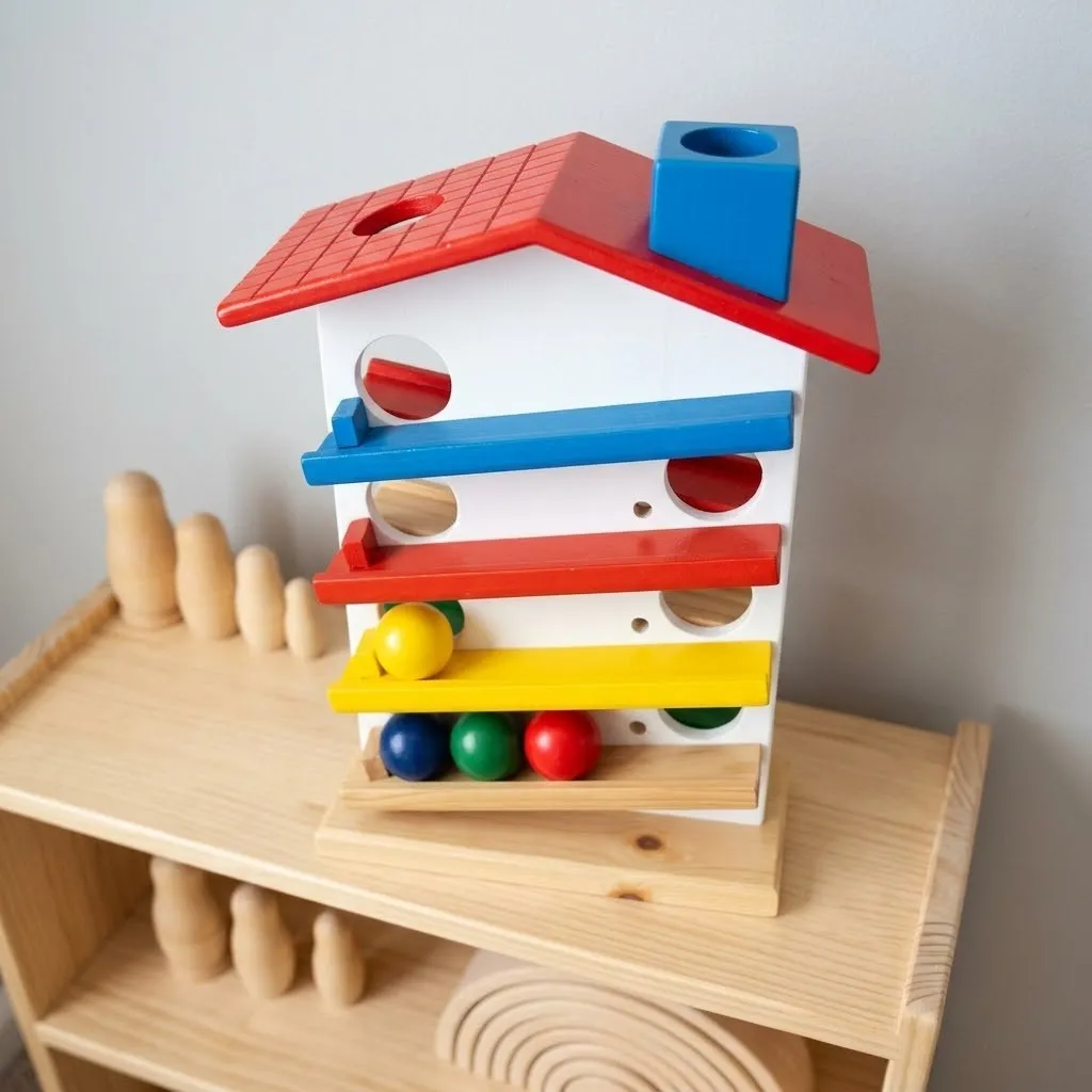 wooden ball drop toy 1c