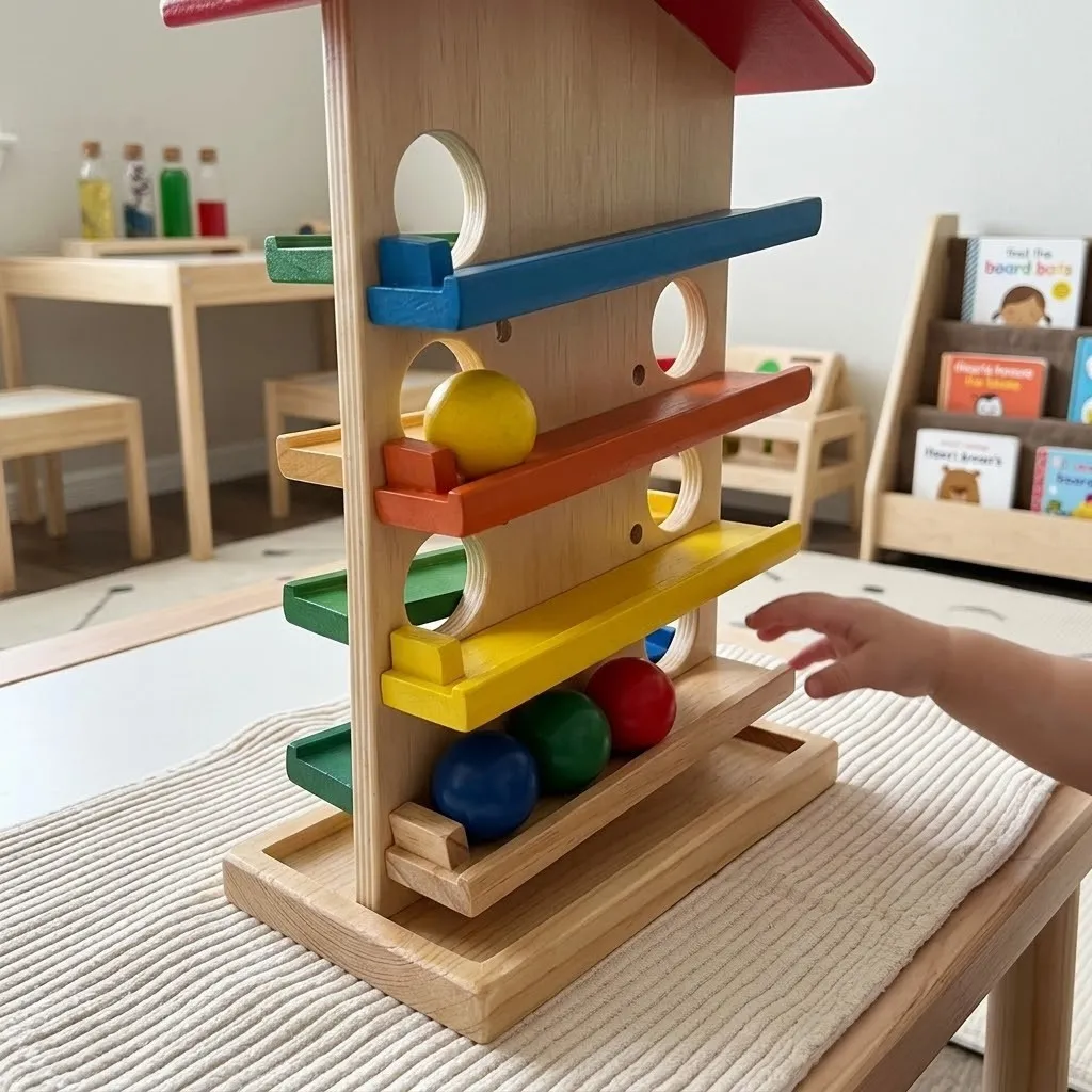 wooden ball drop toy 1d
