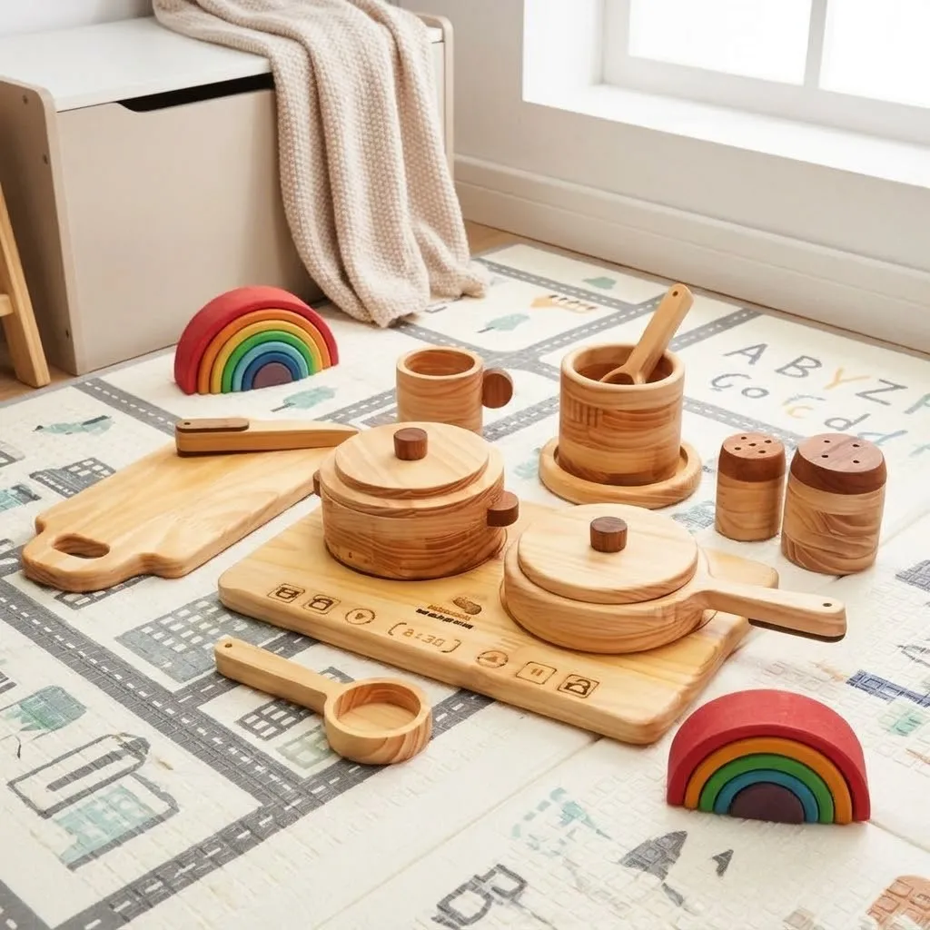 wooden cooking toy set 2