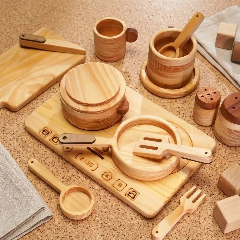 wooden cooking toy set 3