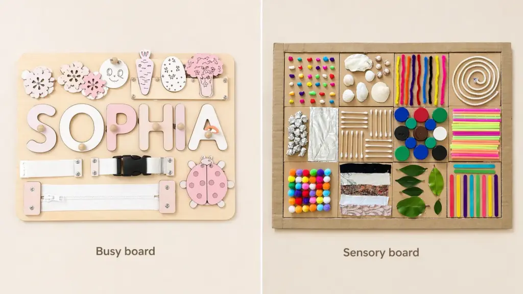 busy board vs sensory board comparision