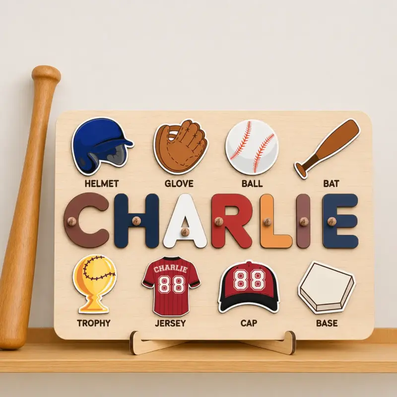 baseball theme name puzzle