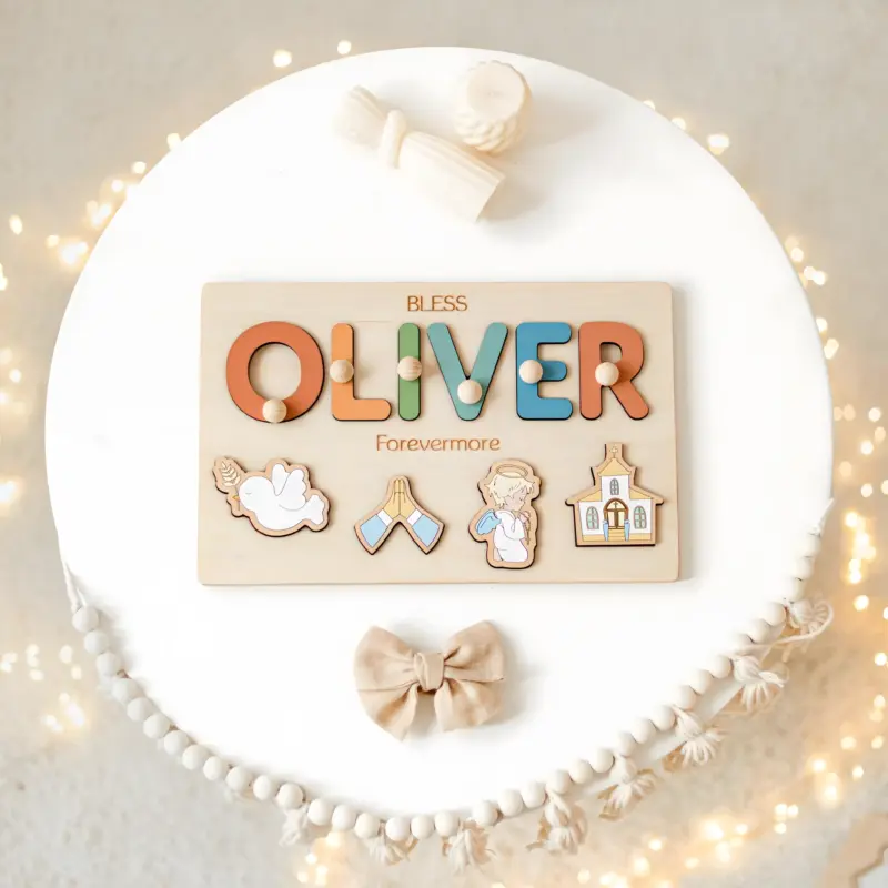 bless forevermore name puzzle baptism gift from godparents 4