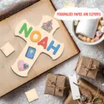 cross shaped name puzzle baptism gift from godparents 2