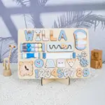 forest animals wooden montessori busy board 2