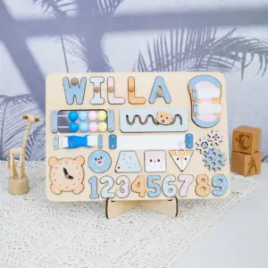 forest animals wooden montessori busy board 2