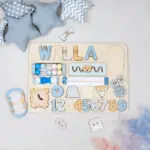 forest animals wooden montessori busy board 3