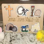 jesus love name puzzle baptism gift from godparents 3