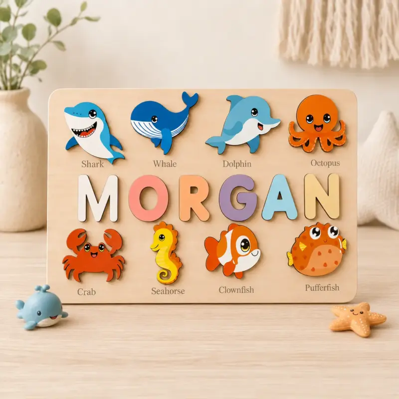 marine animals name puzzle