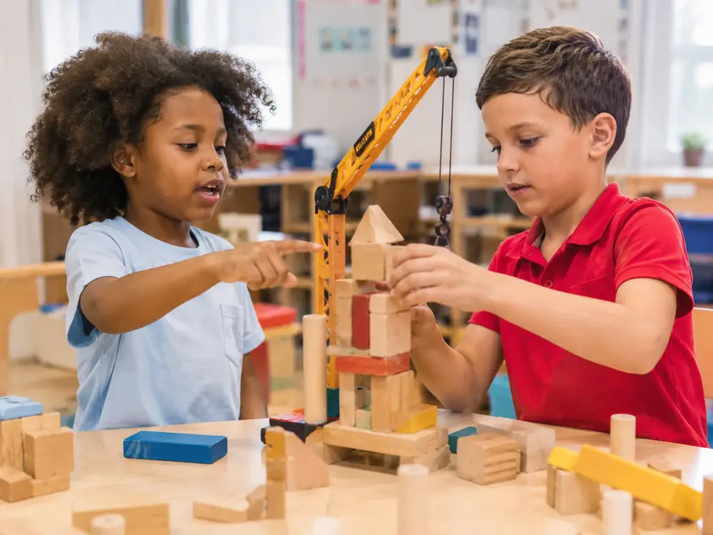 montessori collaborative construction 6 year old